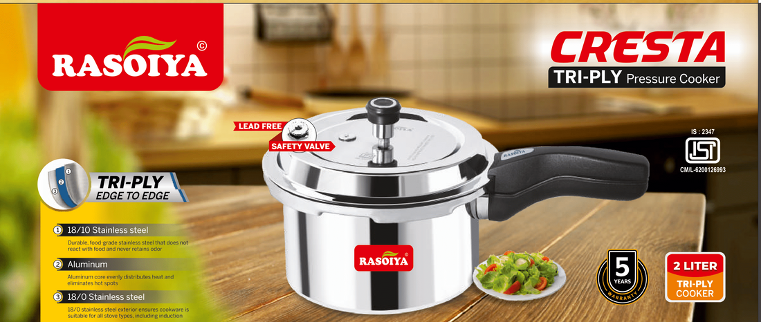 RASOIYA TRI PLY STAINLESS STEEL COOKER