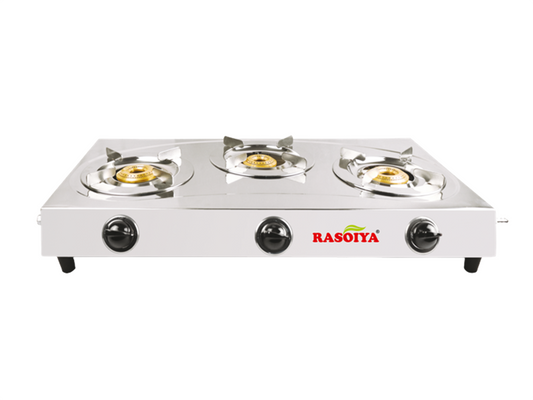 Rasoiya Smart 3Burner Classic Stainless Steel Manual Gas Stove