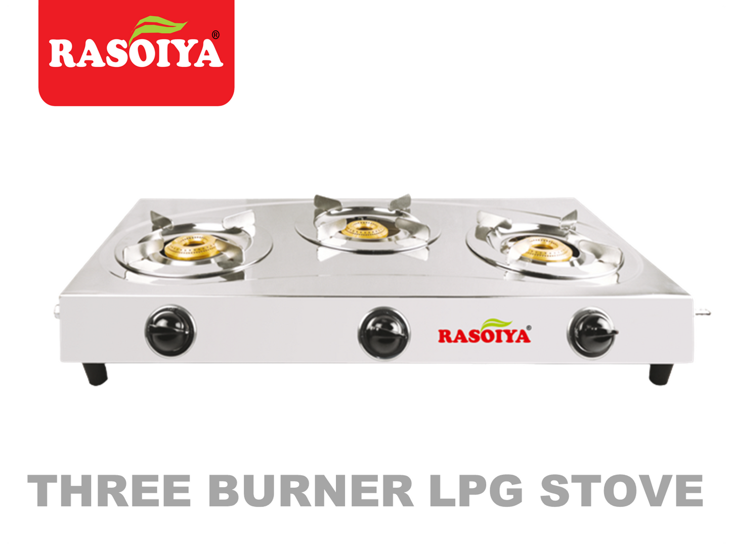 Rasoiya Smart 3Burner Classic Stainless Steel Manual Gas Stove