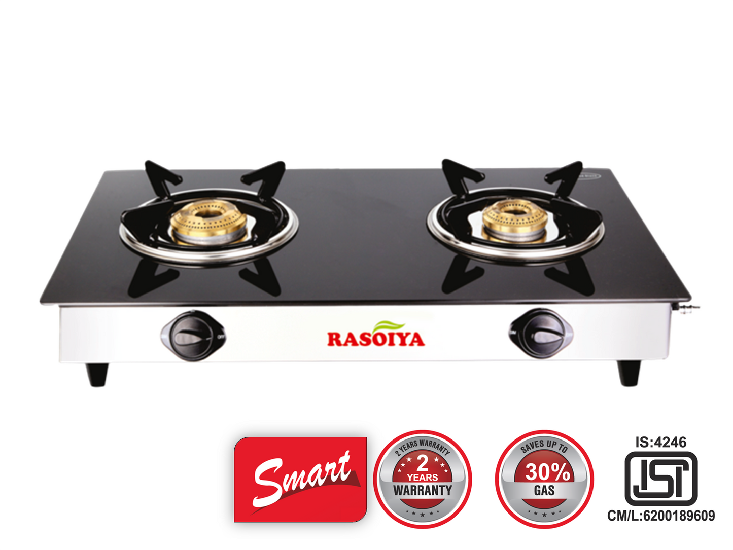 Rasoiya Plus Size Glass Top Gas Stoves